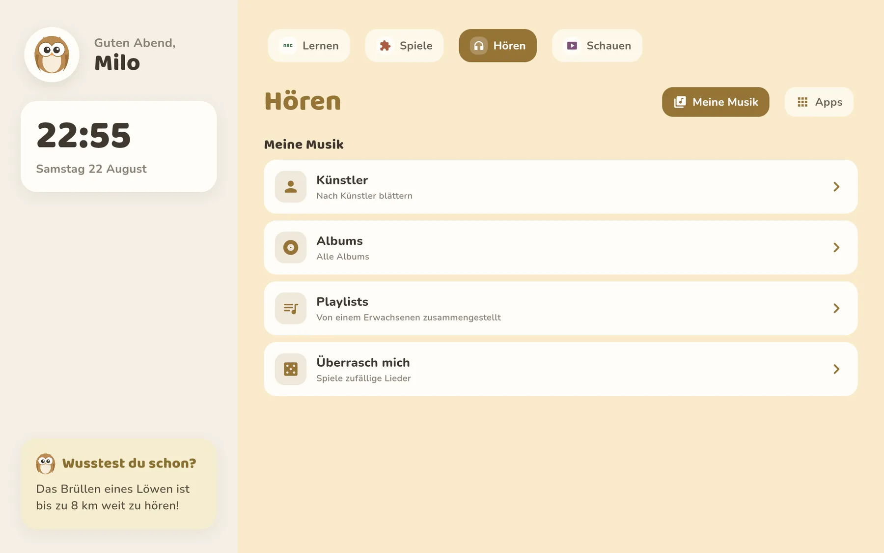 Medienbibliothek-Screenshot