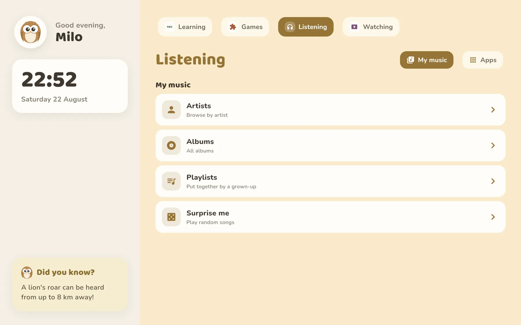 music player screenshot