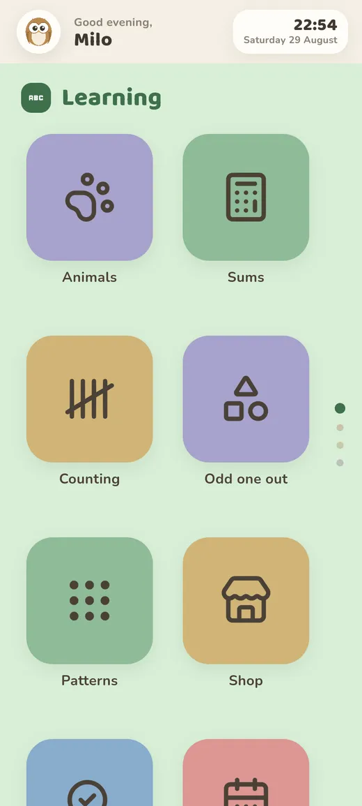 home screen, portrait phone
