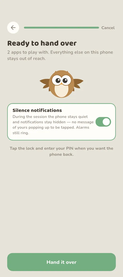 quiet mode — portrait phone